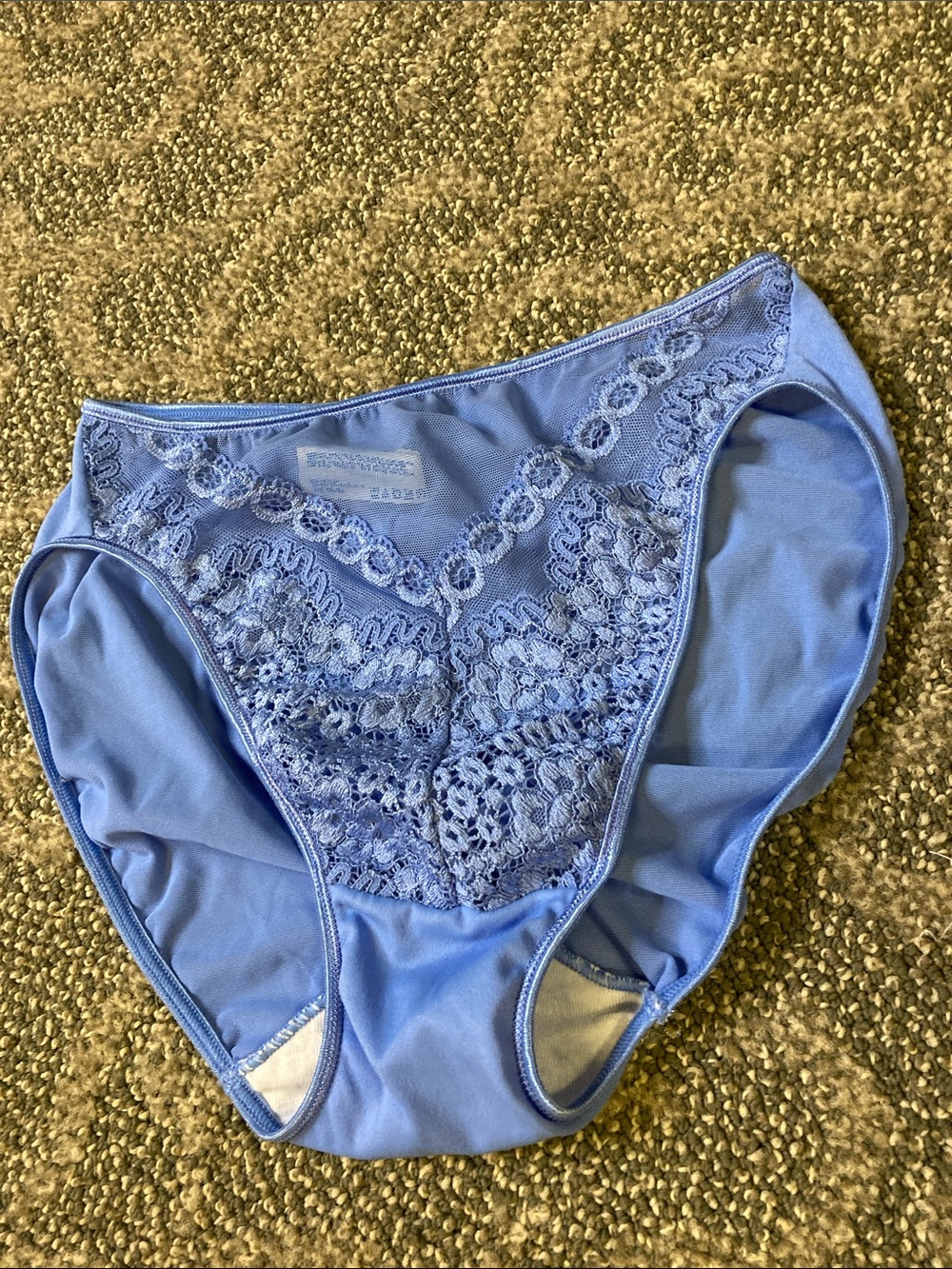 Olga Y2K 20062 Hi-Cut Mesh Lace V-kini panties lace liquid satin Med